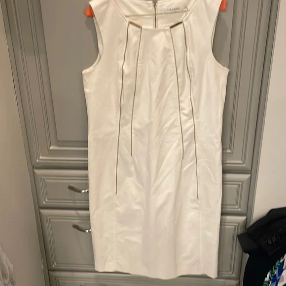 slim fit dress slacks Recent Chado Ralph Rucci Silver & White Dress – Shrimpton Couture main image 0